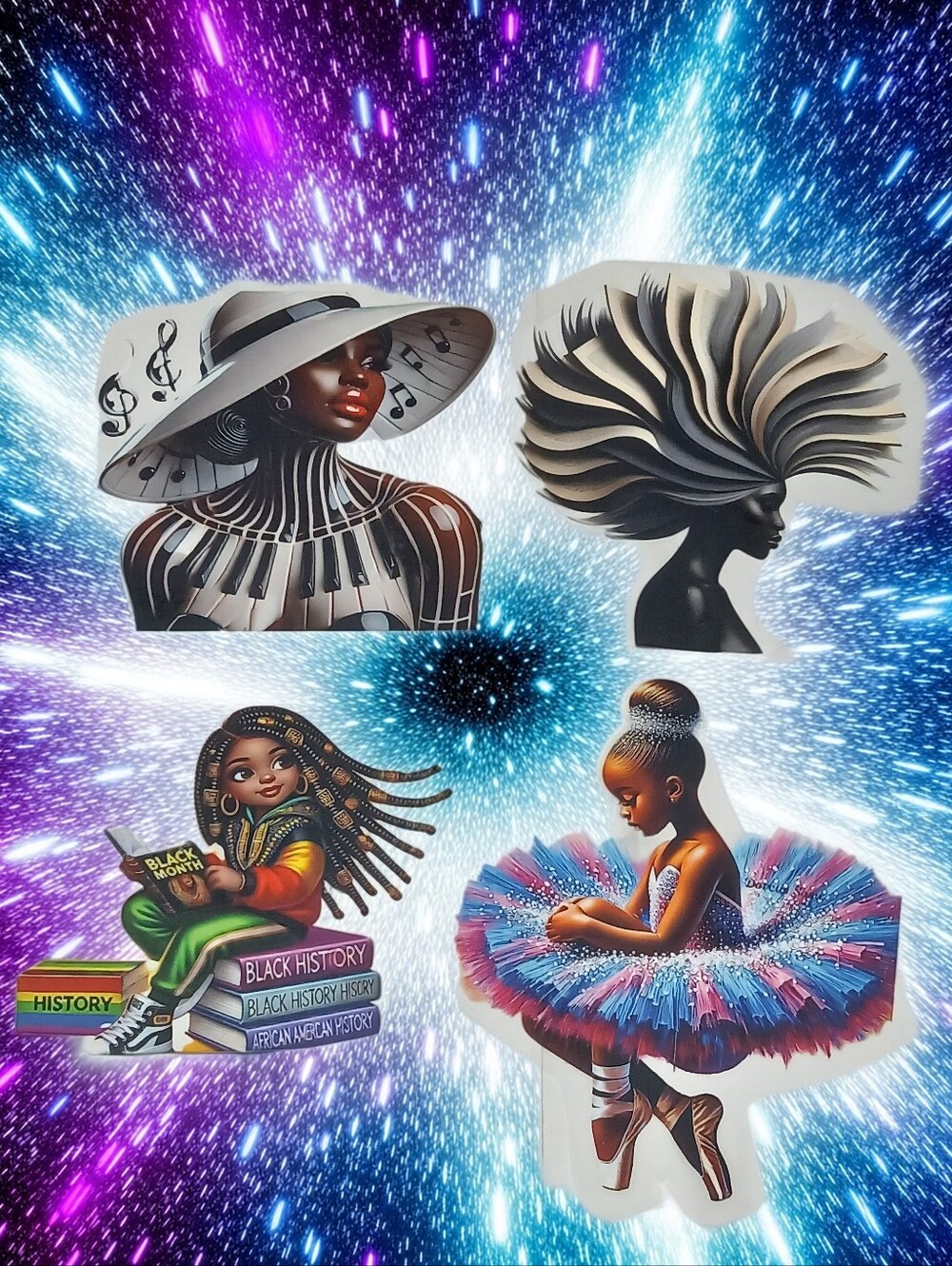 Ready to Press Black History Month DTF Transfers Set of 4 Ballerina Music